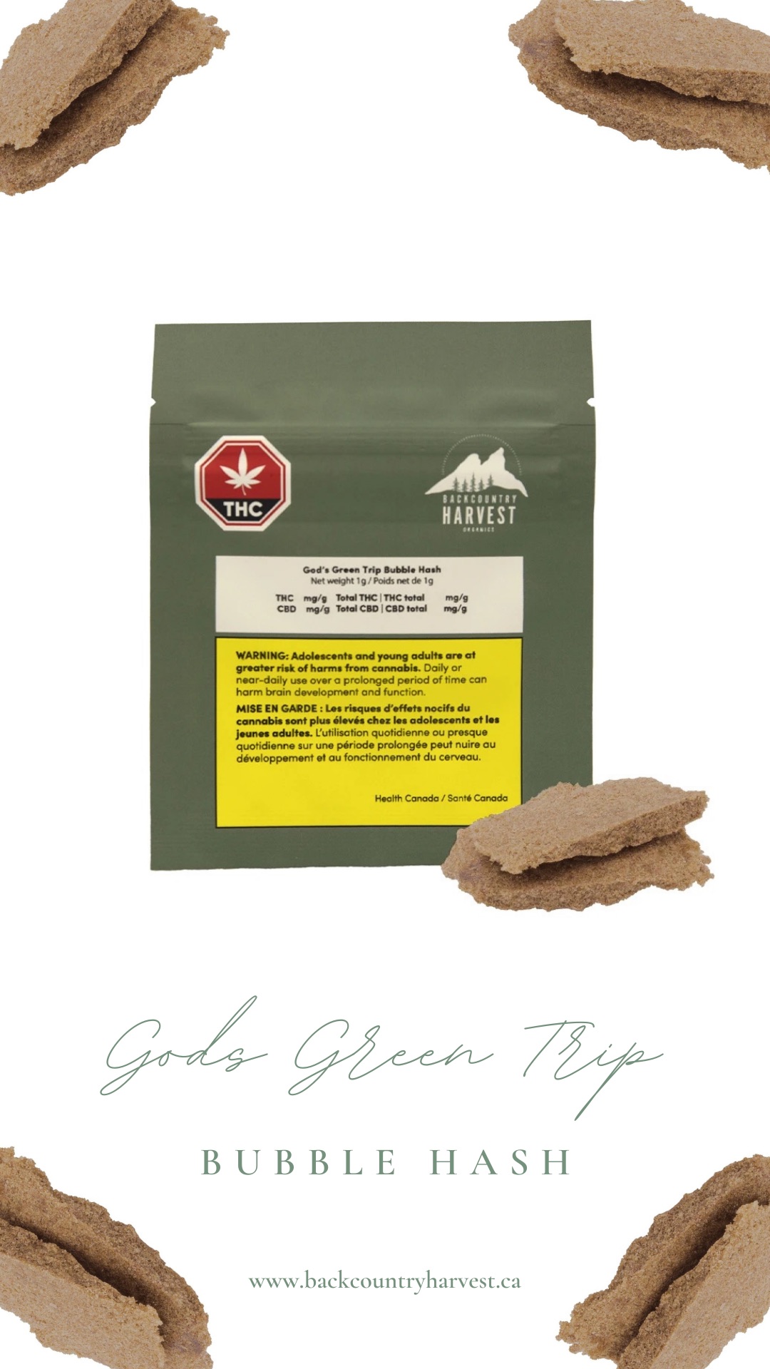 God's Green Trip Bubble Hash